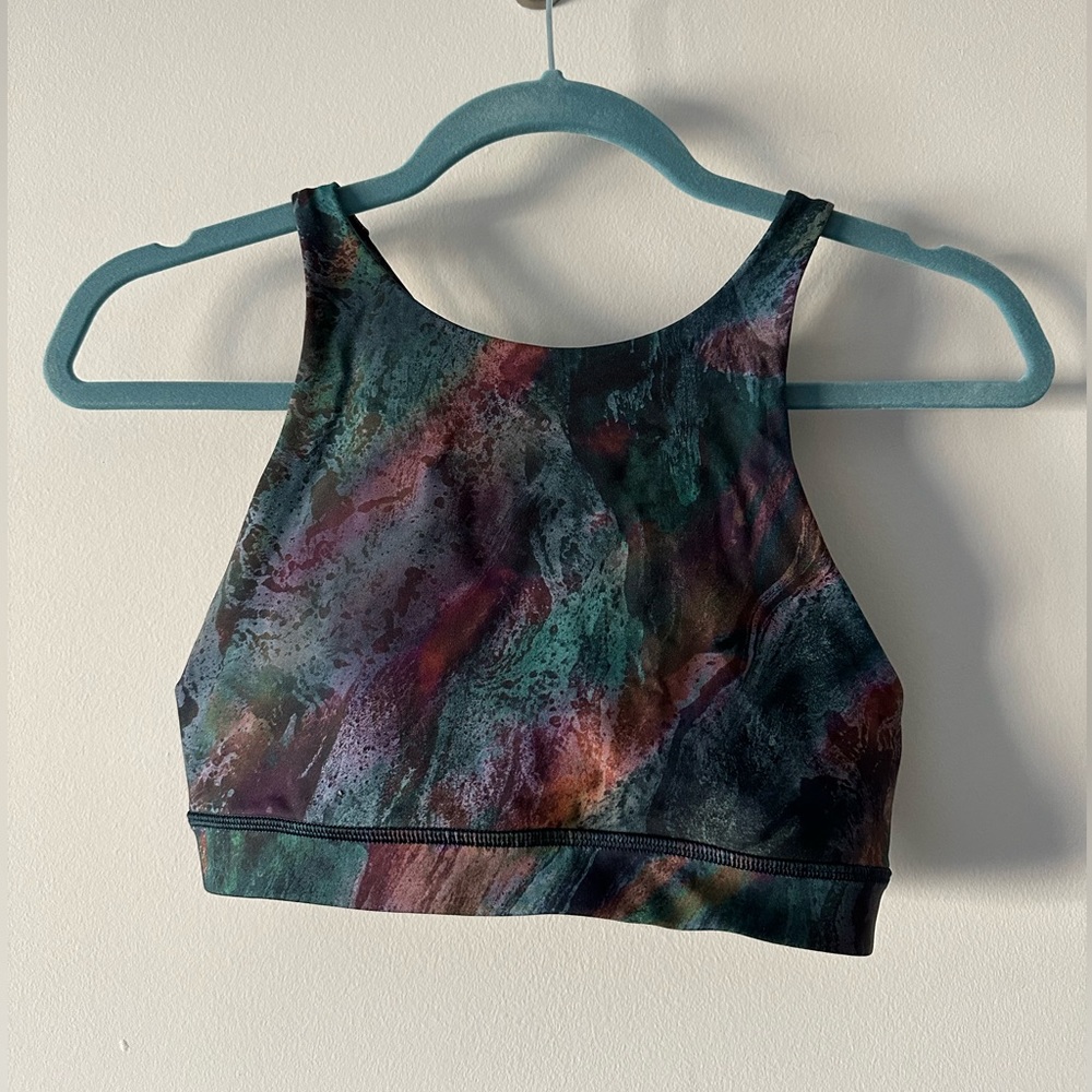 Lululemon High Neck Energy Bra Cosmic Shift Multi